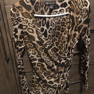 Leopard Print Long Sleeve Top